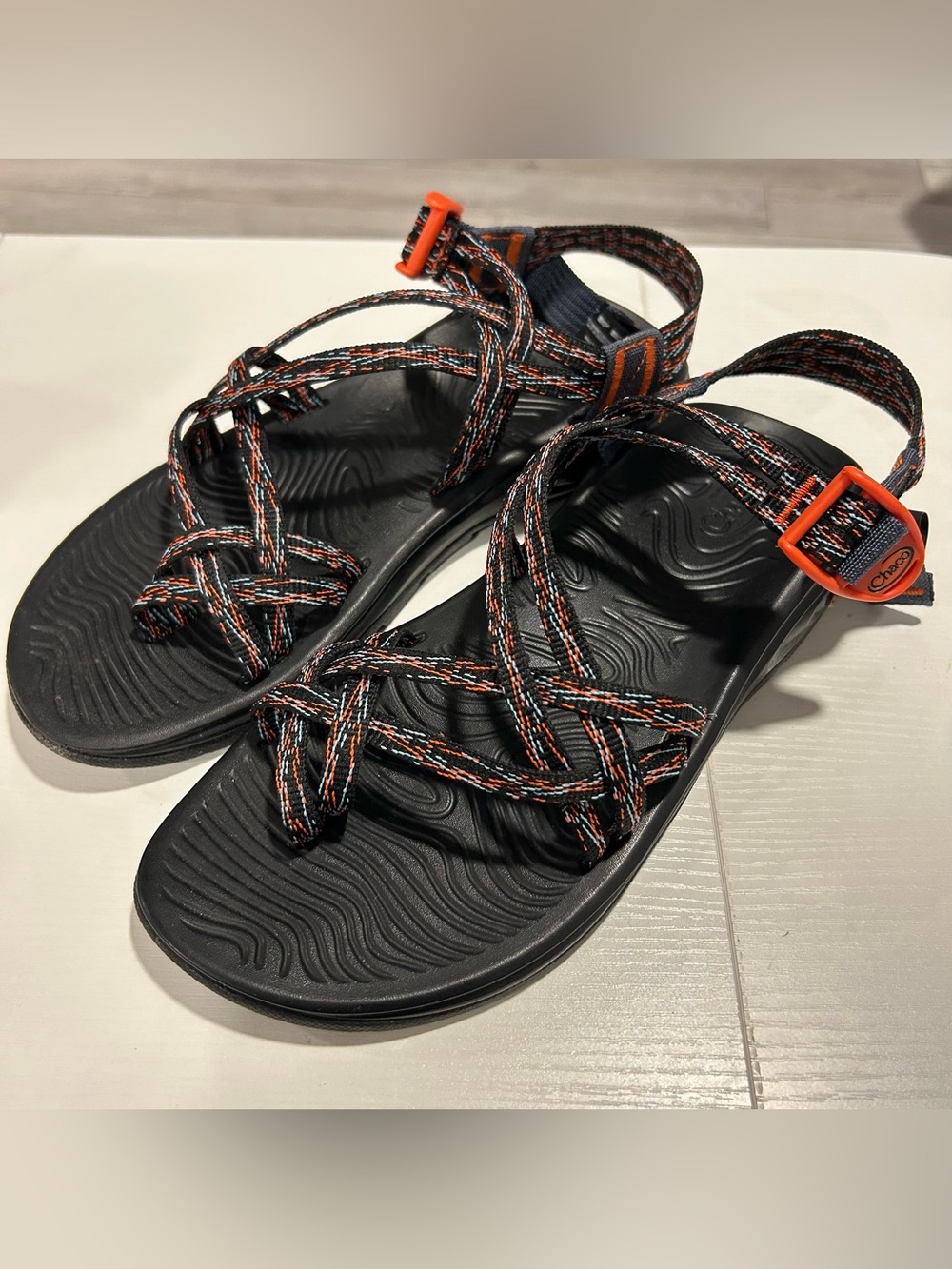 Chaco Women's ZVOLV X2 Sandals Black Orange Size 9